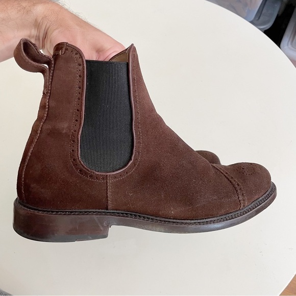 Aquatalia Men’s Freddy Suede Chelsea Boot Brown Size 9.5 Pull On main image 9
